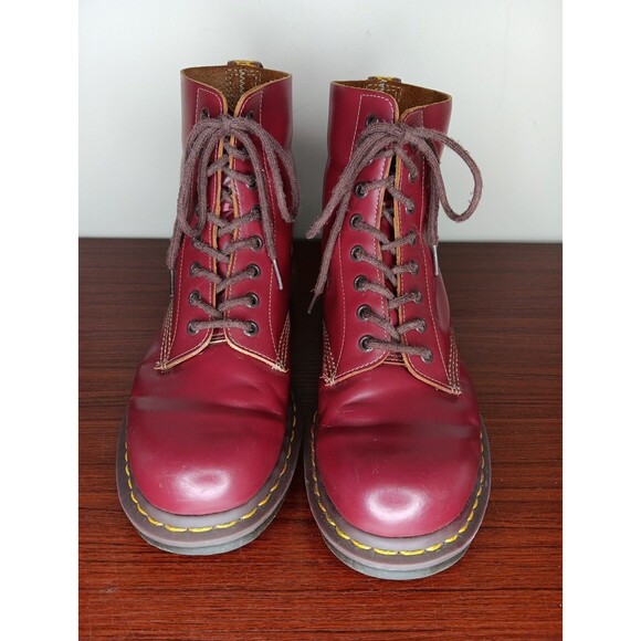 1460 Ox Blood Dr. Martens Ankle Boots Made in England, Size 42 (10 Women, 9 Men) - Picture 5 of 12